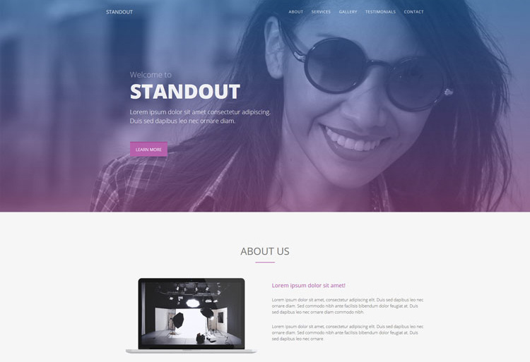 Free One-Page CSS HTML Templates