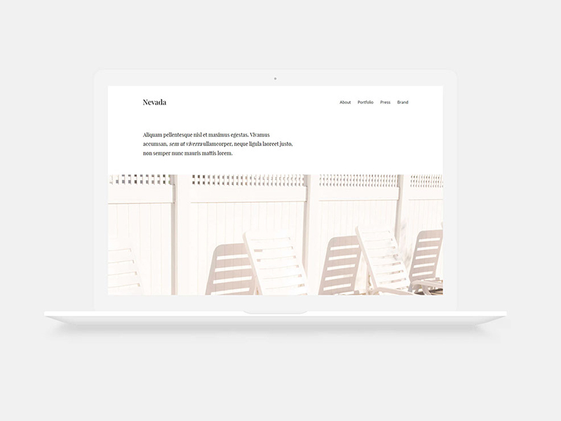 Nevada: minimal one-page HTML template