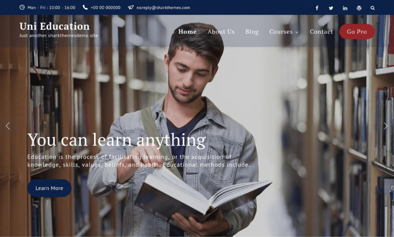 free educational wordpress themes