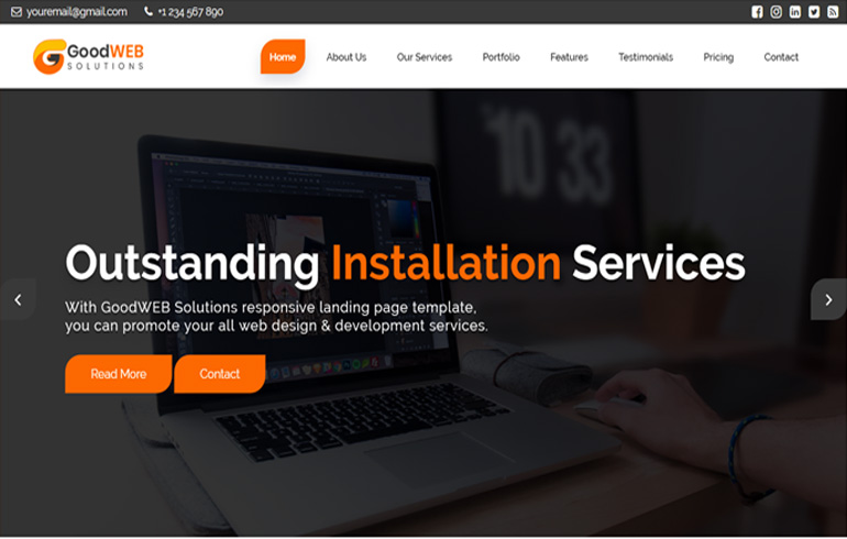 free css Web Agency Website template : Web Hosting Templates