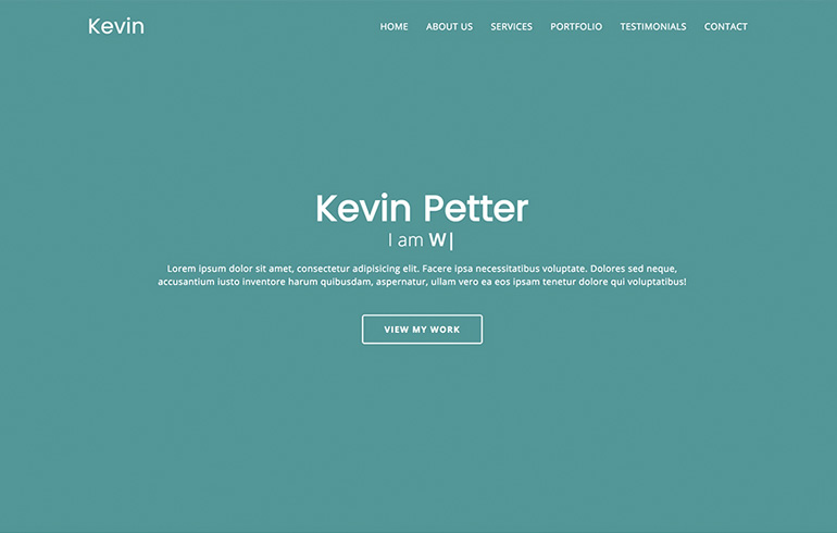 free one page Website template