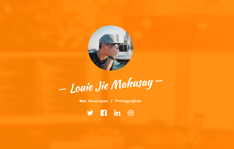 free profile Website template