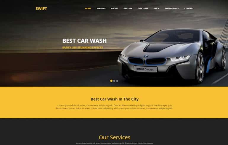 free css automotive Website template