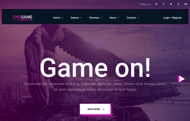 free HTML5 CSS3 templates for game websites