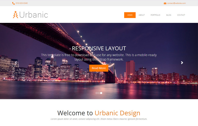 free css one-page layout