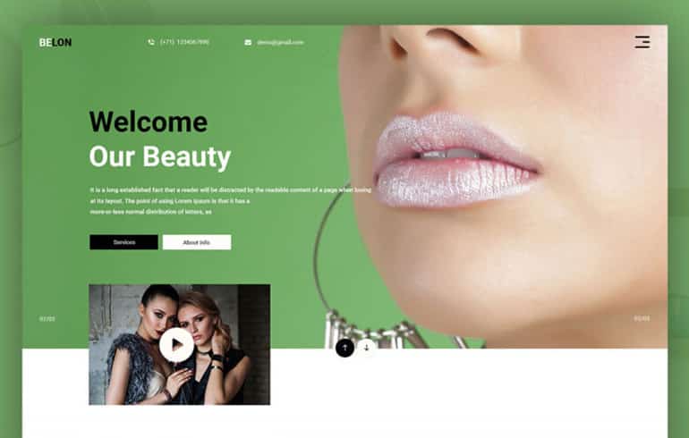 Beauty PSD Template : Free PSD Website Templates