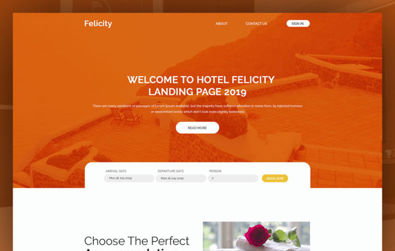 Hotel PSD Template