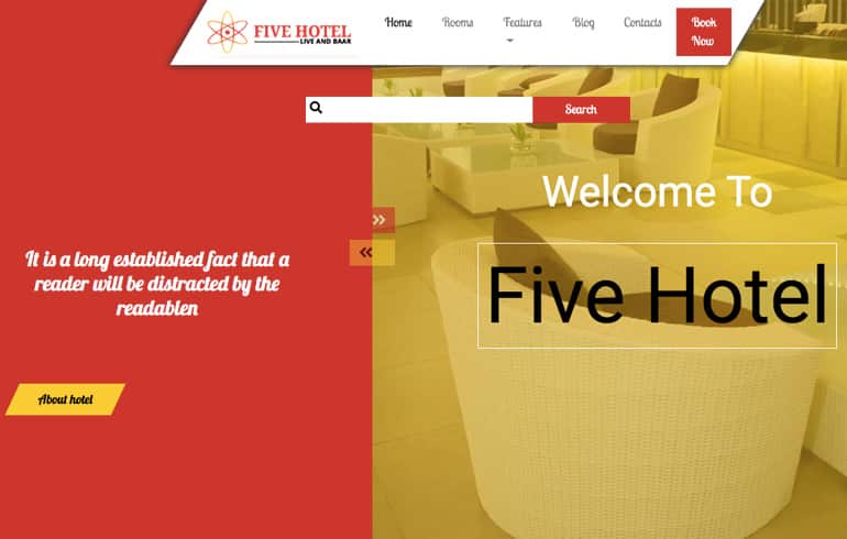 free css Hotel Website template
