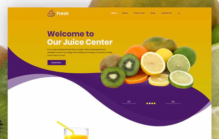 Fresh Juice PSD Template