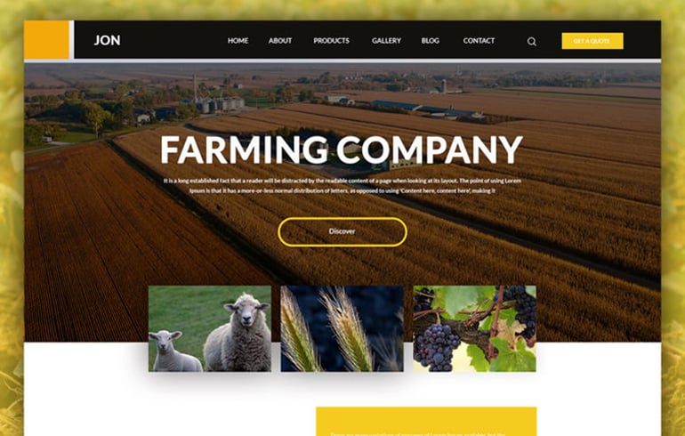 Farming PSD Template