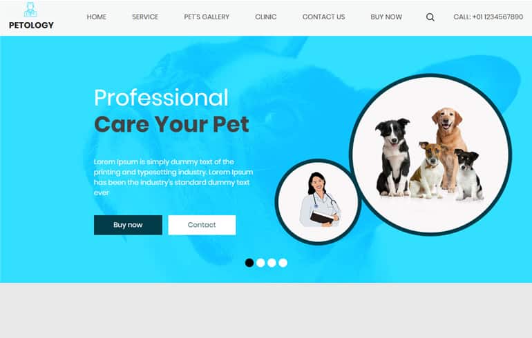 free css medical Website template for Pet