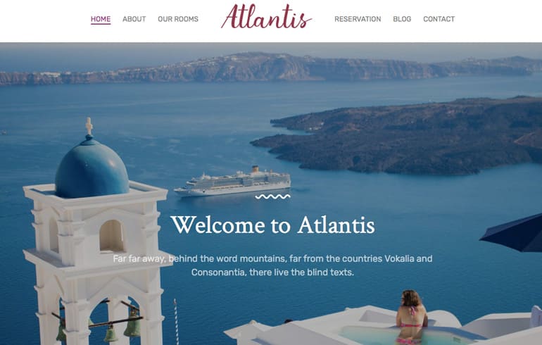 free css Hotel Website template