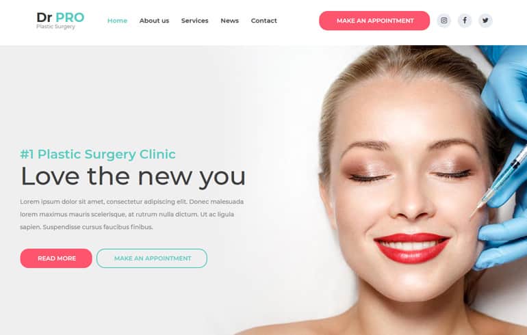 Free Css Website Template for Surgery