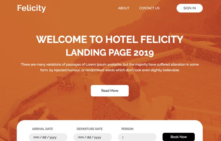 free css Hotel template