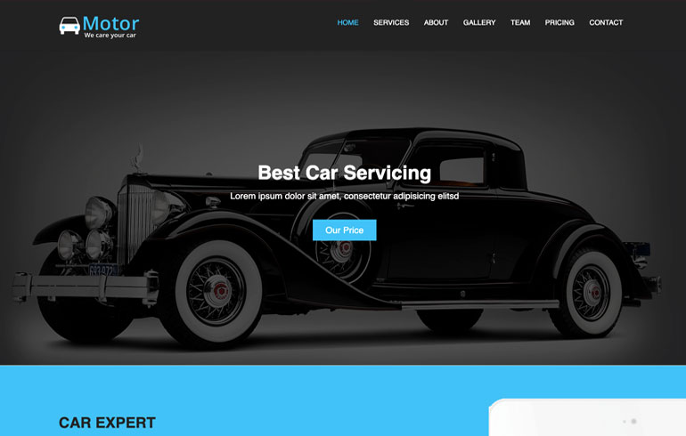 free css automobile template