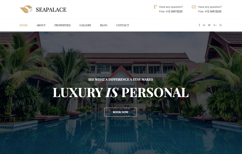 free hotel template