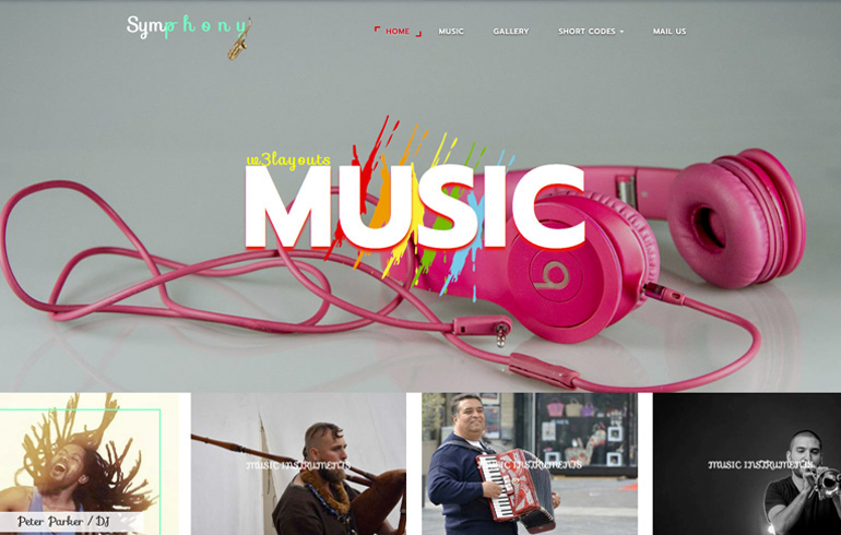 free HTML5 templates for music website for musical business
