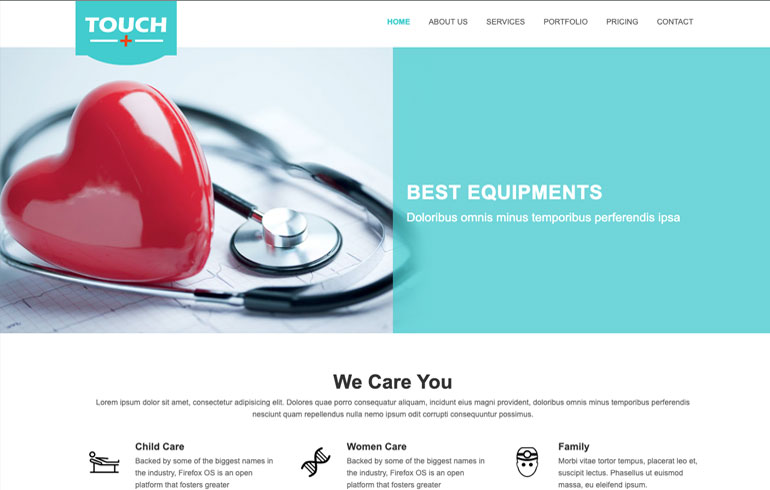 Free Css Website Template for medical service