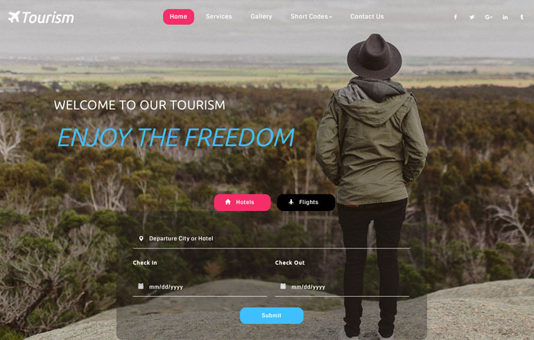 free tourism template