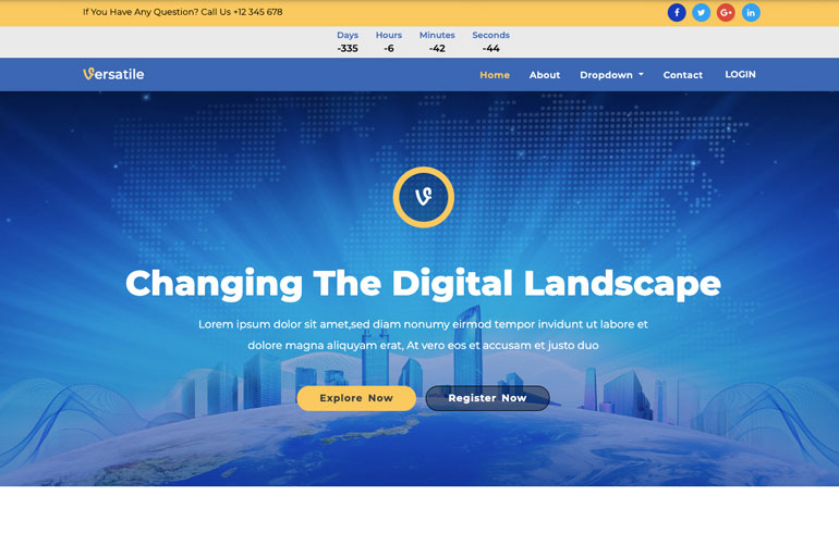 Free Digital Marketing Website Templates TooCSS
