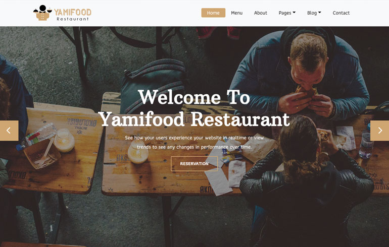 free online website for food : Restaurant-Cafe Free CSS Website Templates
