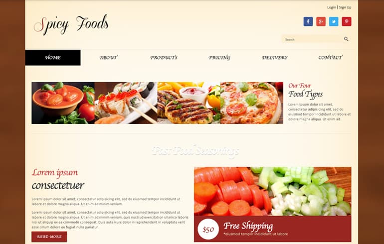 free Mobile Website Template