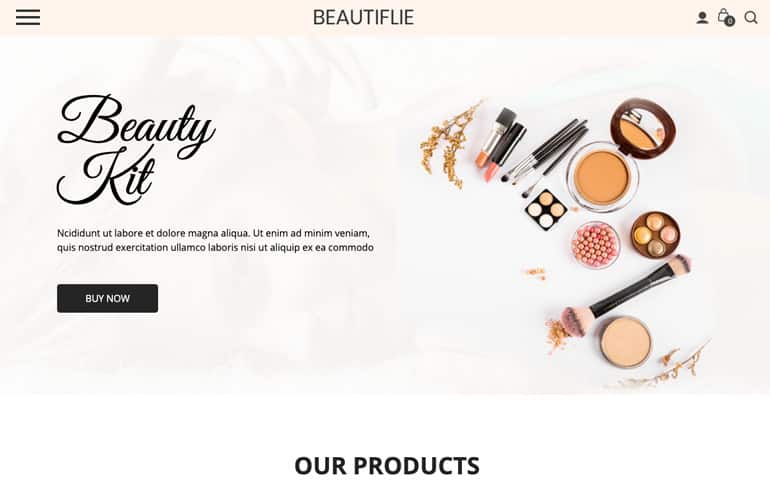 beauty template for beauty website