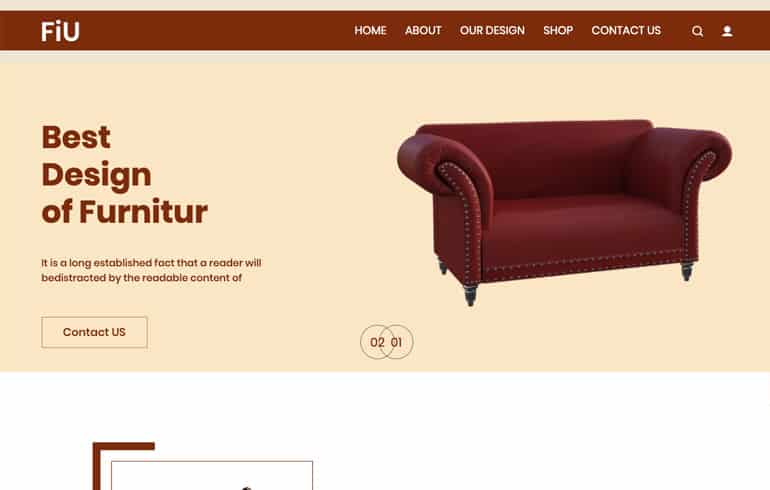 free css for Furniture website template