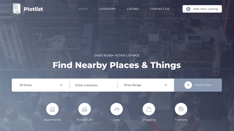 Plot/Property Listing with HTML CSS
