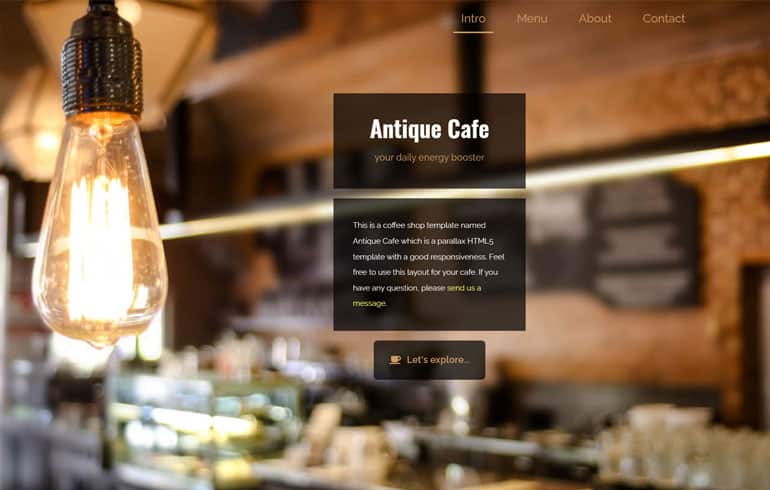 Restaurant-Cafe Free CSS Website Templates